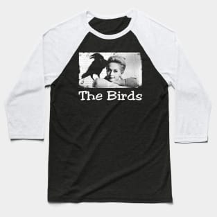 Flock of Fear Hitchcocks Birds Vintage Movie Shirt Baseball T-Shirt